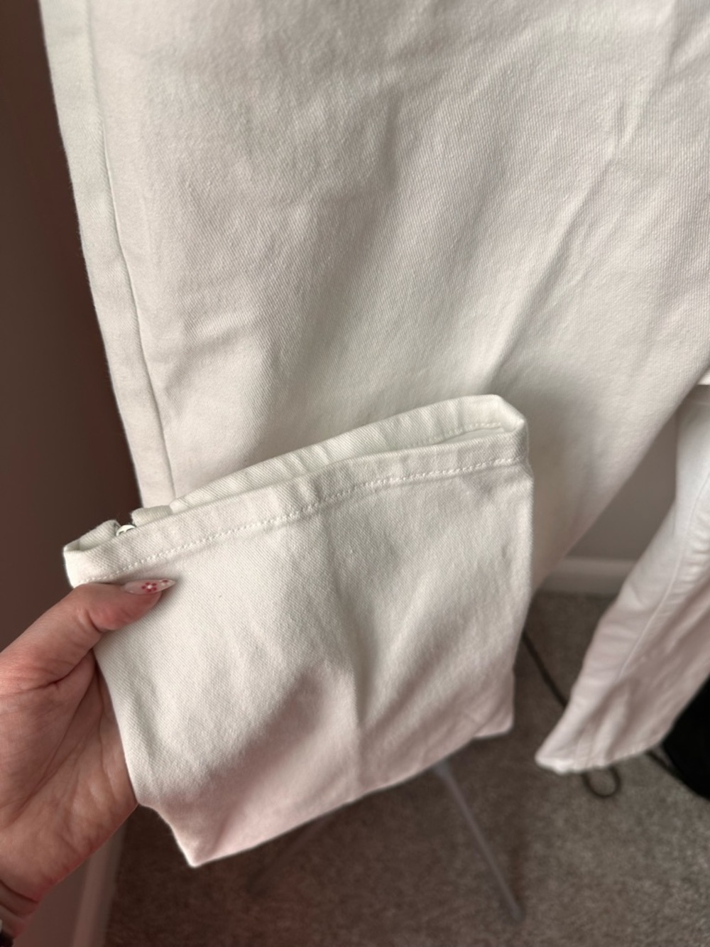 Ralph Lauren Jeans Co Size 16 White Straight Leg Jeans Ankle Zip 27” Inseam EUC - Picture 6 of 11